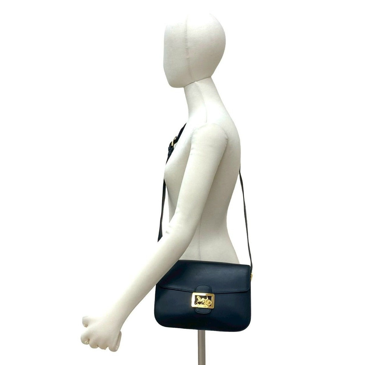 Celine Vintage Carriage Calf Leather Shoulder Bag — view 2