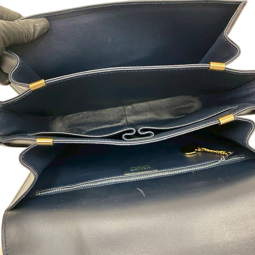 Celine Vintage Carriage Calf Leather Shoulder Bag — view 9