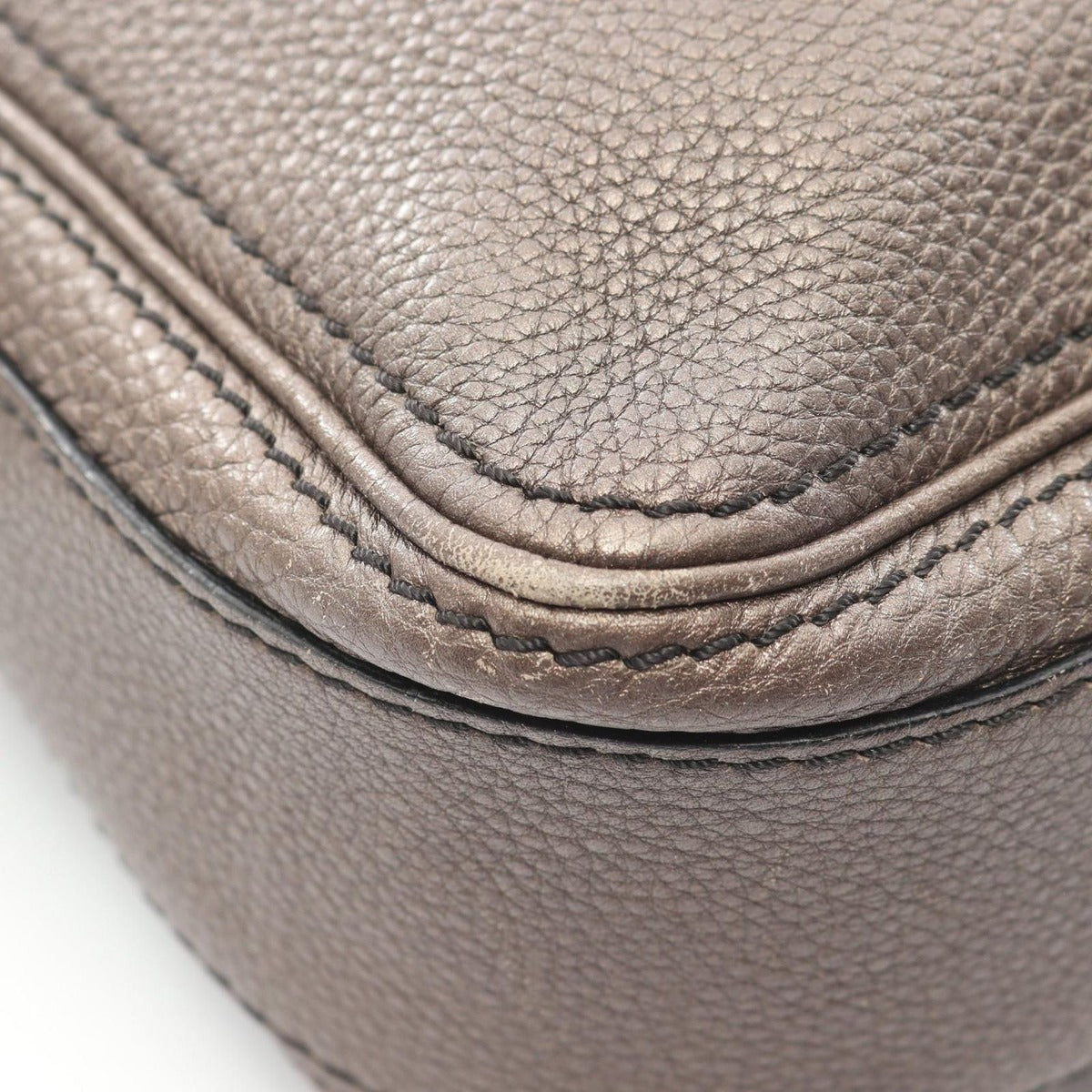 Celine Shoulder Bag Bronze Leather — view 5