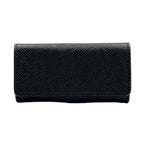 Louis Vuitton Multicles 4 Taiga Ardoise Leather Black 4 Key Case Silver