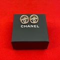 Chanel Coco Mark Motif Rhinestone Earrings Accessories 22AC