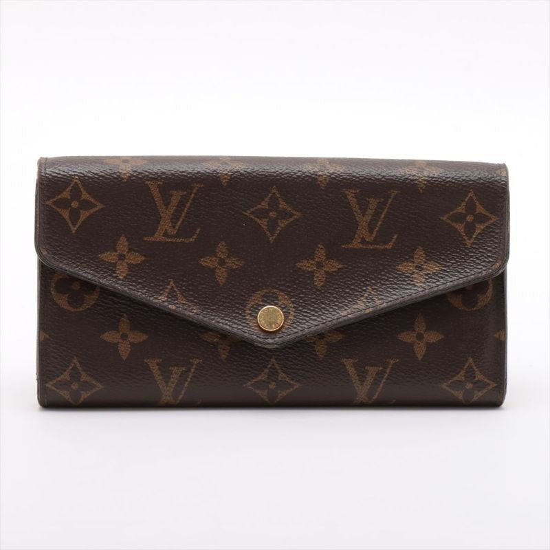 Louis Vuitton Monogram Portefeuille-sarah Long Wallet Brown Rose