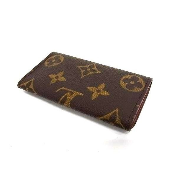 Louis Vuitton Key Case Multicles 4 Brown Monogram 4 Rows Gold Key Holder — view 2