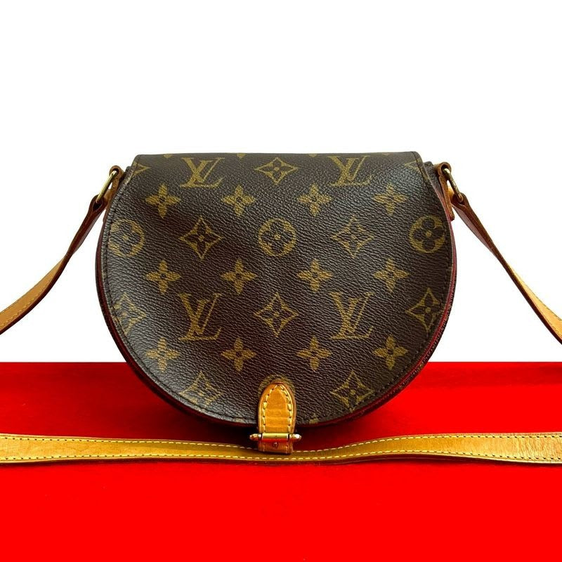 Louis Vuitton Tamburan Monogram Leather Shoulder Bag Pochette