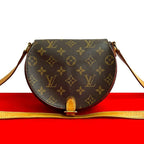 Louis Vuitton Tamburan Monogram Leather Shoulder Bag Pochette