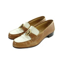 Hermes Chaine D'ancre Loafers Moccasins Leather 37 Brown White