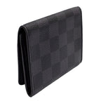 Louis Vuitton Graphic Business Card Case with Initials Leather Black Silver — view 2