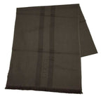 Gucci Herringbone Scarf Brown Wool Shawl Men Women Never Aq5618