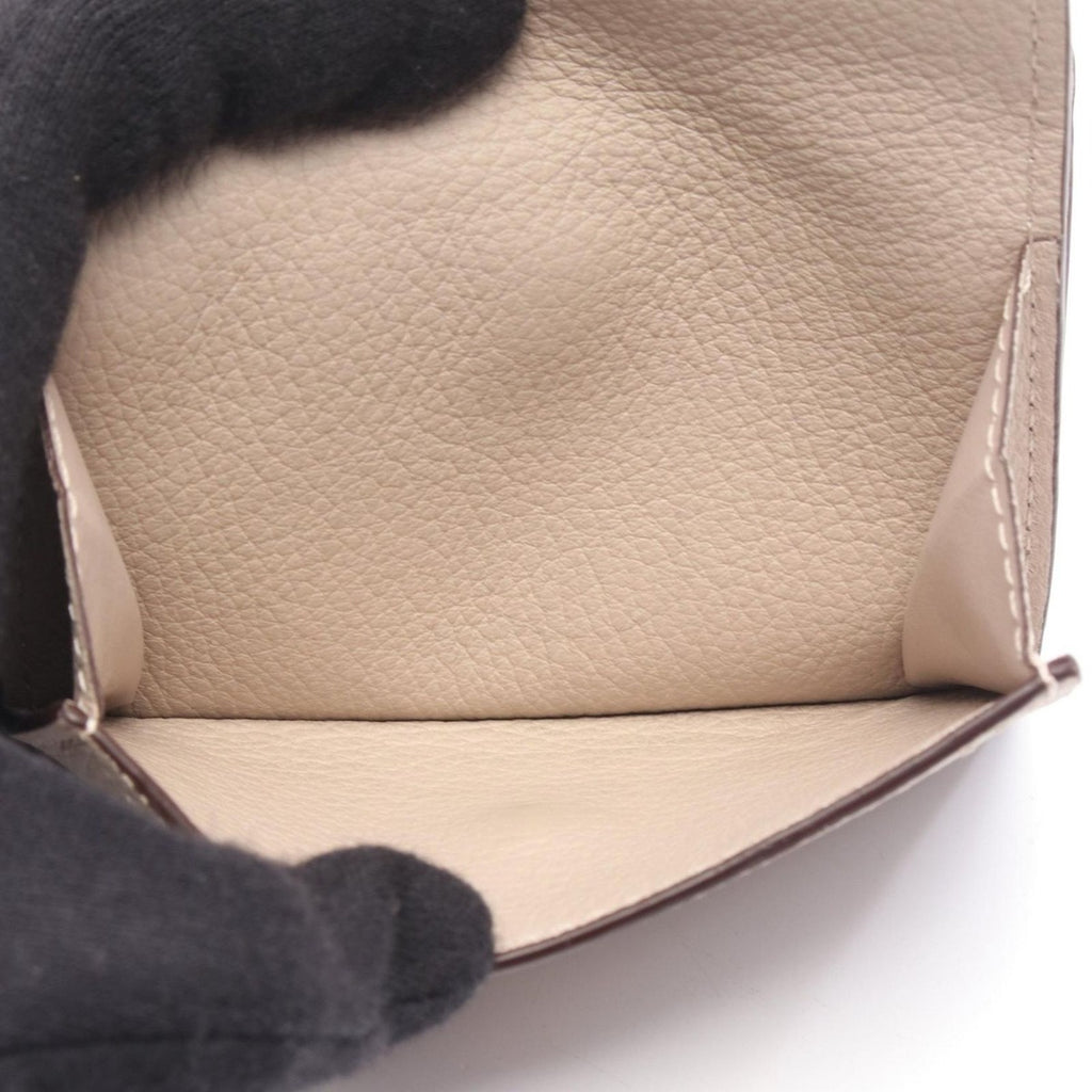 Louis Vuitton Trifold Wallet Portefeuille Lock Mini Gray Leather — view 4
