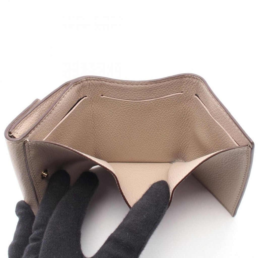 Louis Vuitton Trifold Wallet Portefeuille Lock Mini Gray Leather — view 6