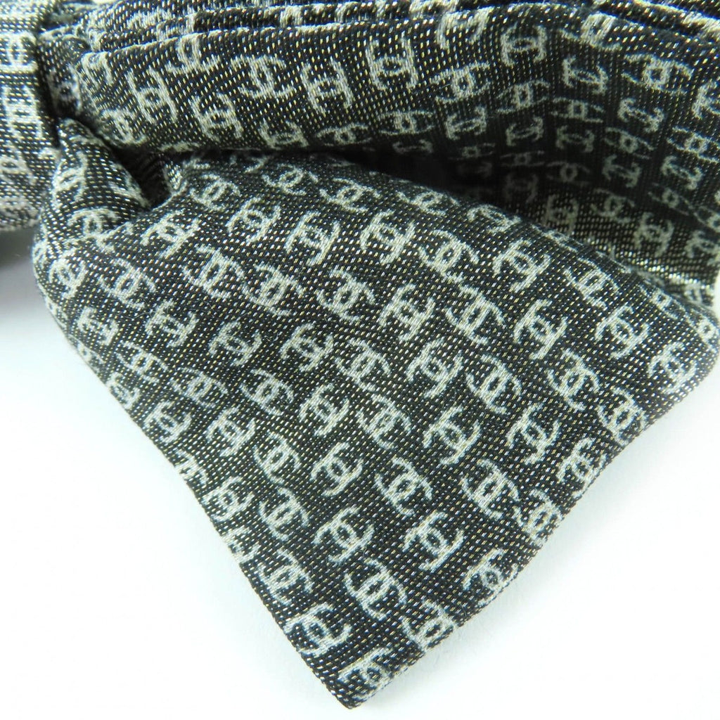 Chanel Silk Metiers D'art Collection CC Logo Ribbon Scrunchie Hair — view 5