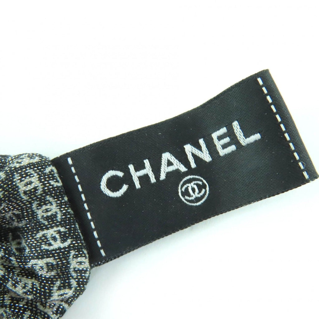 Chanel Silk Metiers D'art Collection CC Logo Ribbon Scrunchie Hair — view 6