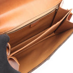 Celine Shoulder Bag Macadam Dark Brown Canvas Leather — view 3