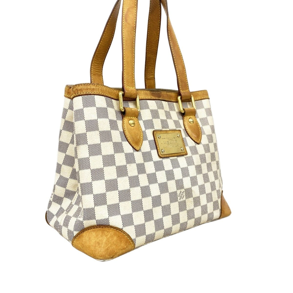 Louis Vuitton Tote Damier Azur Hampstead PM White — view 2
