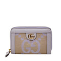 Gucci Jumbo Case Coin Beige Purple Canvas