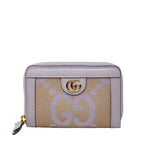 Gucci Jumbo Case Coin Beige Purple Canvas