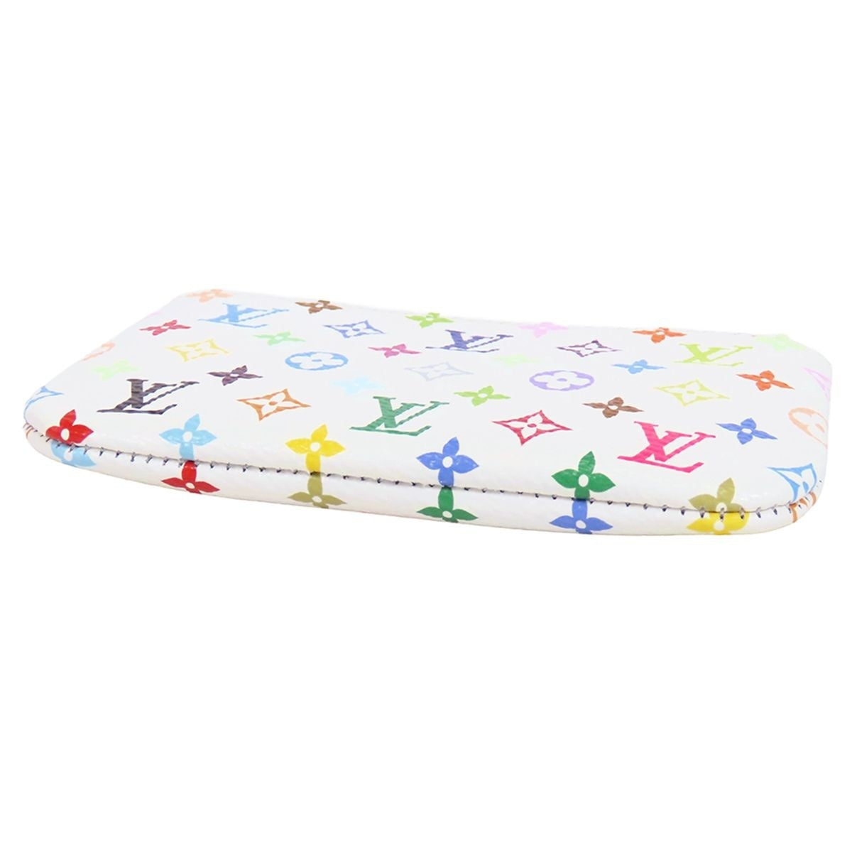 Louis Vuitton LV Takashi Murakami Pochette Cles White Multicolor Monogram Pouch — view 3