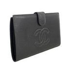 Chanel Wallet Caviar Leather Black Gold — view 2