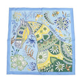 Hermes Carre 45 Scarf en Attendant Ulysse Silk Light Blue Bandana