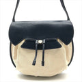 Hermes Toile Canvas Shoulder Bag Navy