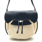 Hermes Toile Canvas Shoulder Bag Navy