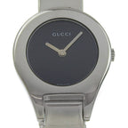 Gucci Stainless Steel Black Quartz Analog Display Dial Watch