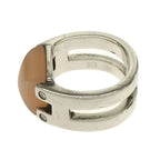 Hermes Medor Ring No 9 Moonstone Diamond Silver 925 51 10.6 g Accessories