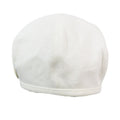 Hermes Beret Cap Hat One Point Sun Motif Hemp Cotton 57 White