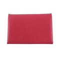 Hermes Calvi Duo Red Card Case Coin Silver Ed