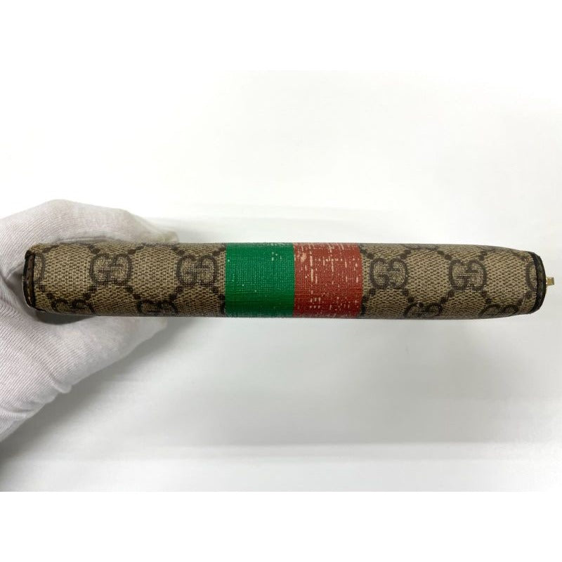 Gucci GG Supreme Faux Not Leather Round Zip Wallet Long — view 3