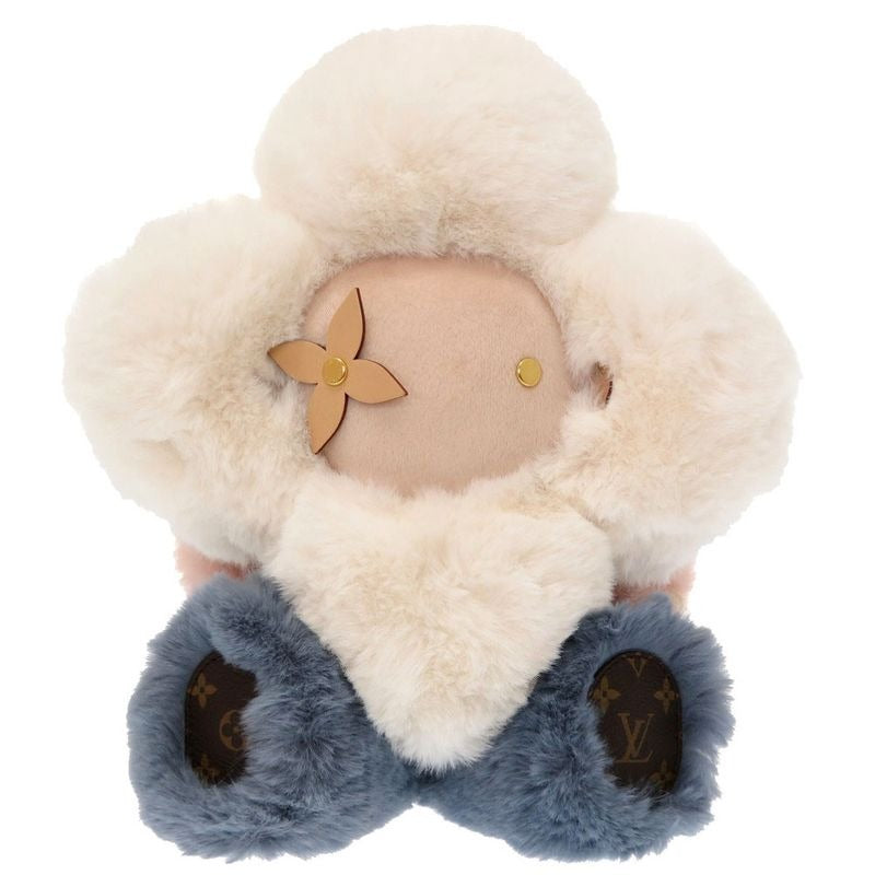 Louis Vuitton Monogram Flower Deux Viviennes Gi0445 Plush Leather White