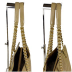 Prada Logo Shape Press Chain Tote Beige Nappa Leather Tessuto — view 7