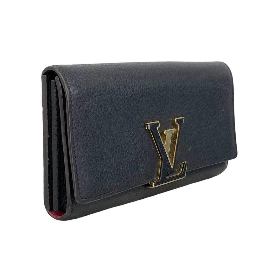 Louis Vuitton Wallet Taurillon Portefeuille Capucines Noir — view 2