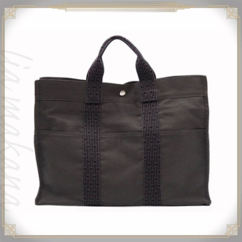 Hermes Her Line Tote MM Bag Business Commuter School Nylon Canvas