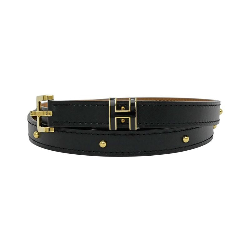 Hermes Belt Pop H Courte 15 85 cm Black Gold Hardware — view 2