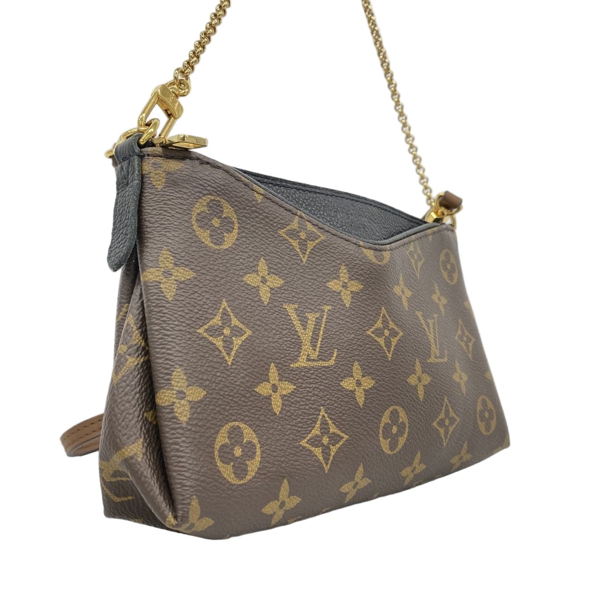 Louis Vuitton Handbag Monogram Pallas Clutch Brown Noir 2-Way — view 2