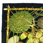 Hermes Scarf Silk Carre 90 Jardin Creole Cles Or's Paradise Black — view 2