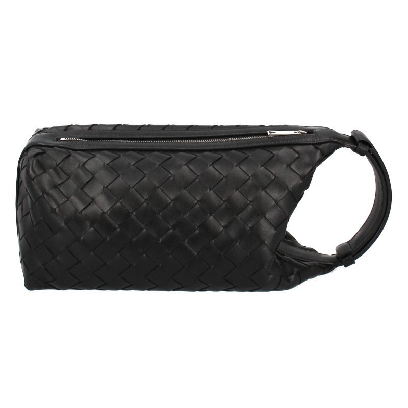 Bottega Veneta Vertical Wallace Intrecciato Bags Black Shoulder Bag