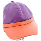 Gucci Cap Leather Cotton Purple Orange — view 3