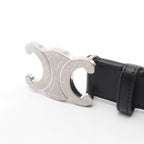 Celine Belt Triomphe Black Leather — view 2