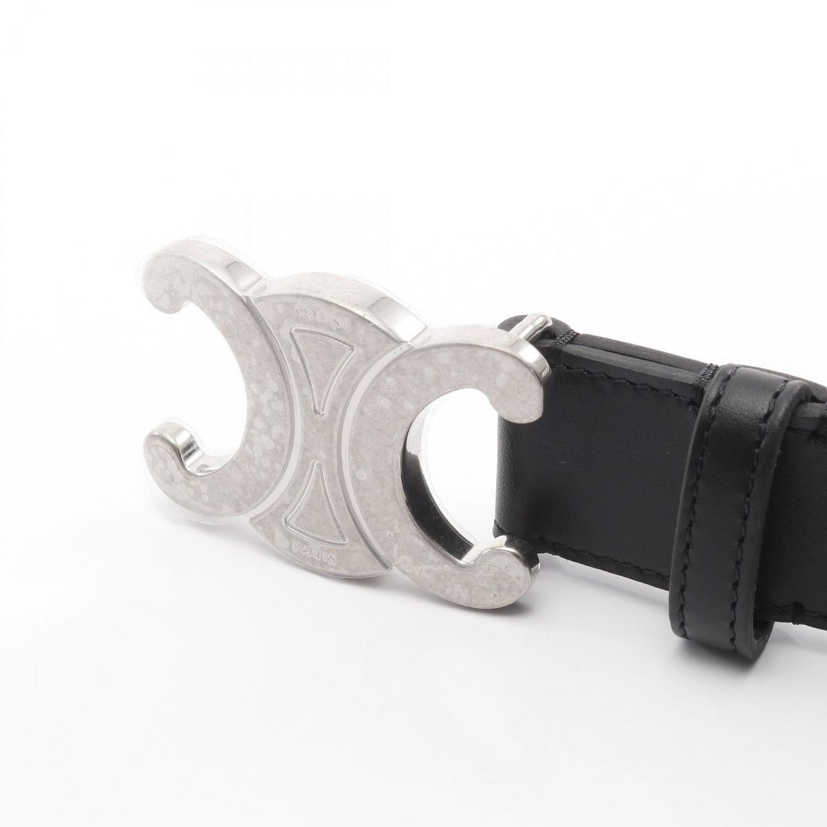 Celine Belt Triomphe Black Leather — view 2