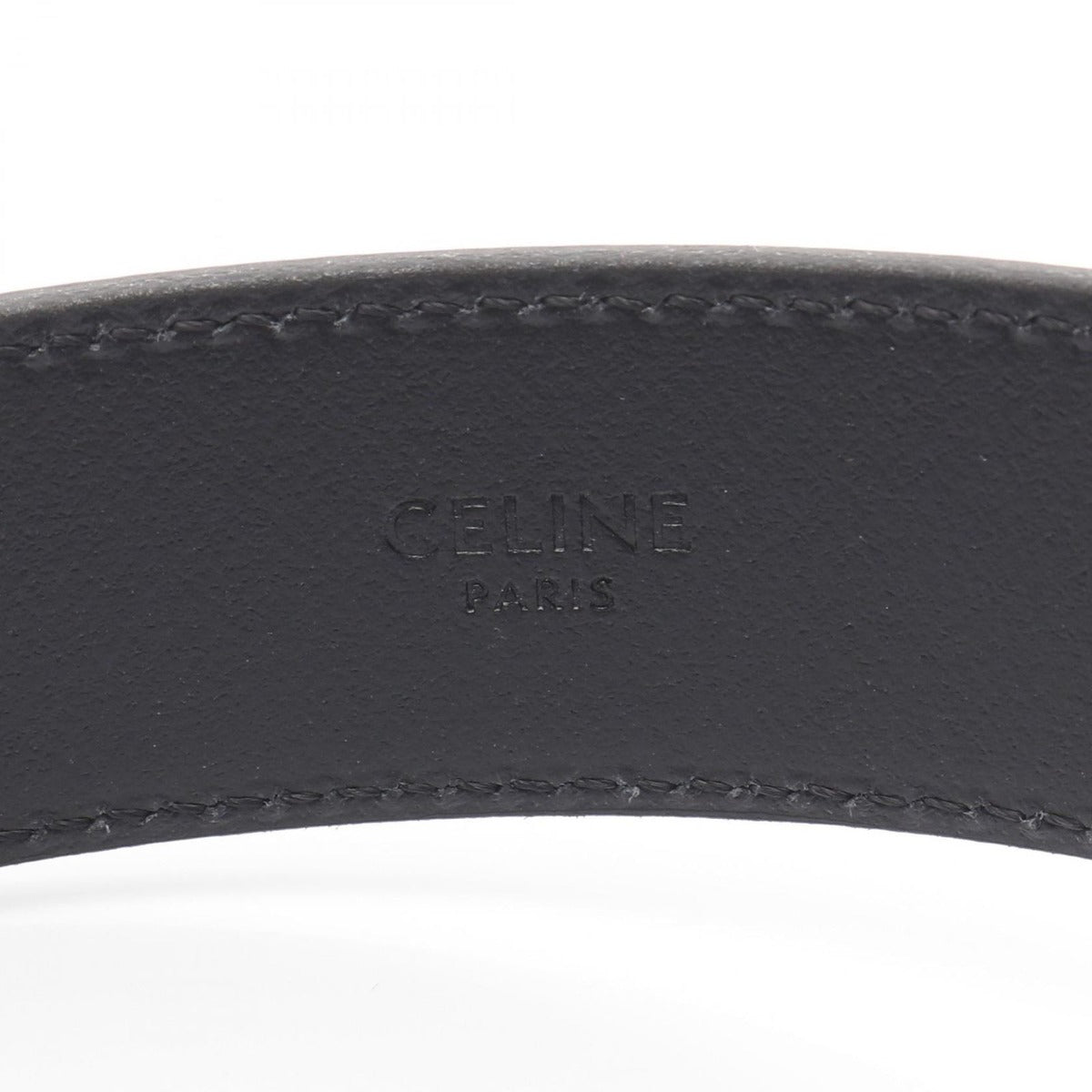 Celine Belt Triomphe Black Leather — view 4