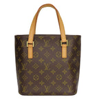Louis Vuitton Handbag Vavin PM Monogram Nubuck Brown Gold Hardware