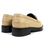 Hermes Moccasins Hot Kelly Buckle Leather Loafers Beige Silver 37.5 — view 7
