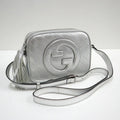 Gucci Blondie Small Shoulder Bag Silver Leather