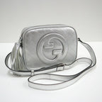 Gucci Blondie Small Shoulder Bag Silver Leather