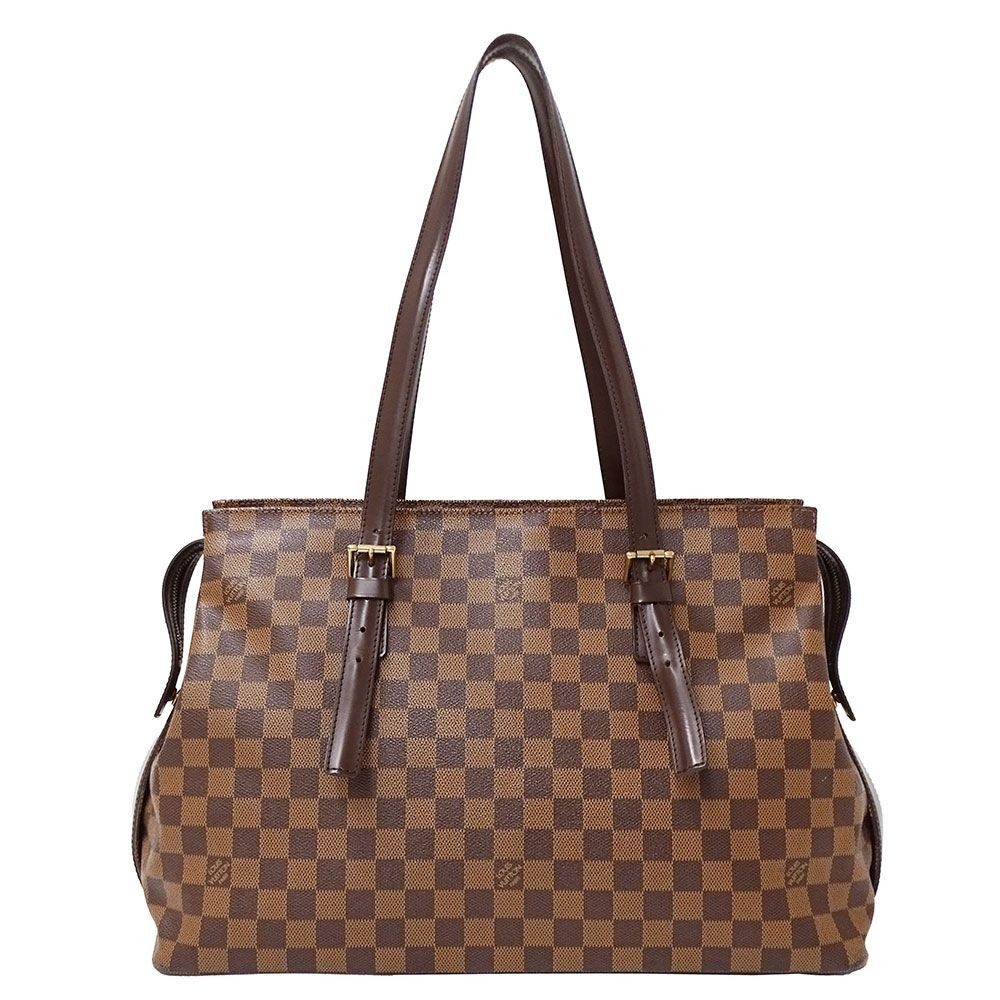 Louis Vuitton Tote Damier Canvas Chelsea Brown Handbag Large Commuting to School