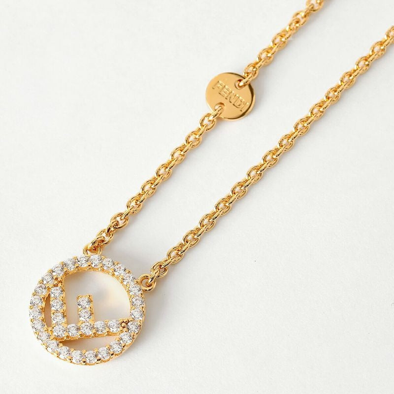 Fendi Necklace F Is Soft White Gold — view 2