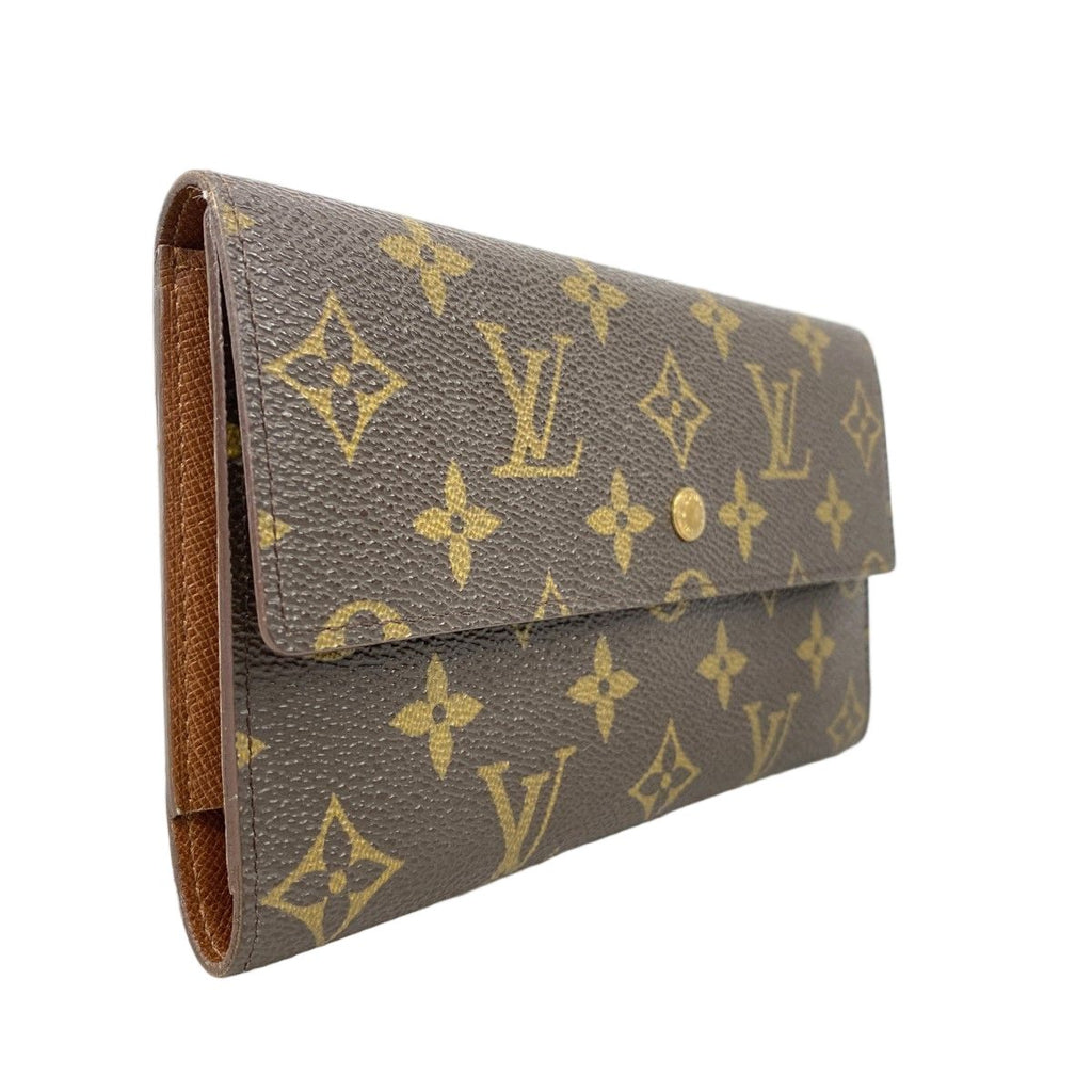 Louis Vuitton Trifold Wallet Monogram Portefeuille International Brown — view 2
