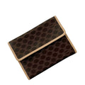 Celine Trifold Wallet Brown Macadam Leather YS 10 15